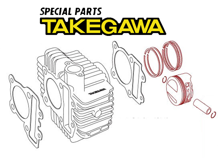 Takegawa 125cc +R Superhead Repair Parts - KLX110