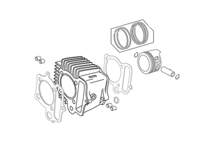 Takegawa 106cc 4V Cylinder Kit - CRF50 - stroker version