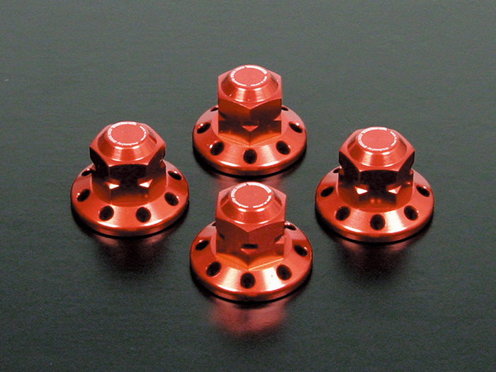 Takegawa Shock Mount Acorn Nut Set - Monkey Z50 Red