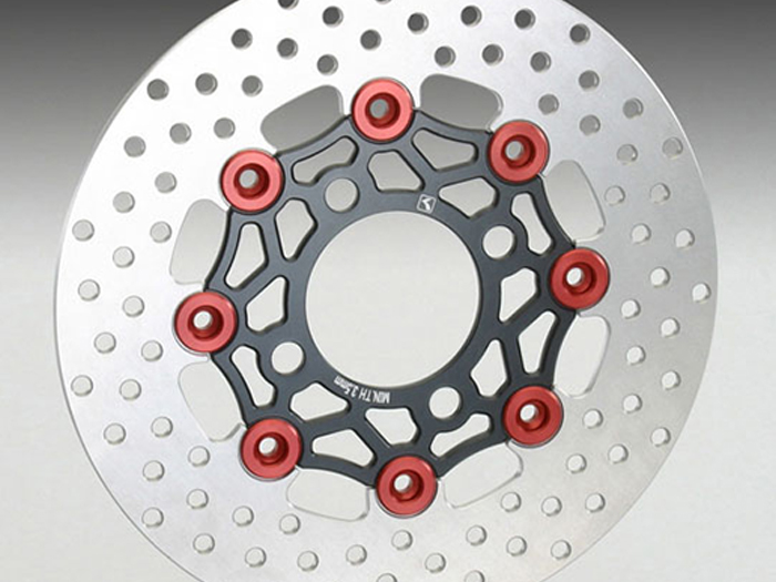 Kitaco Full Floating 220mm Front Brake Rotor - Grom - red black