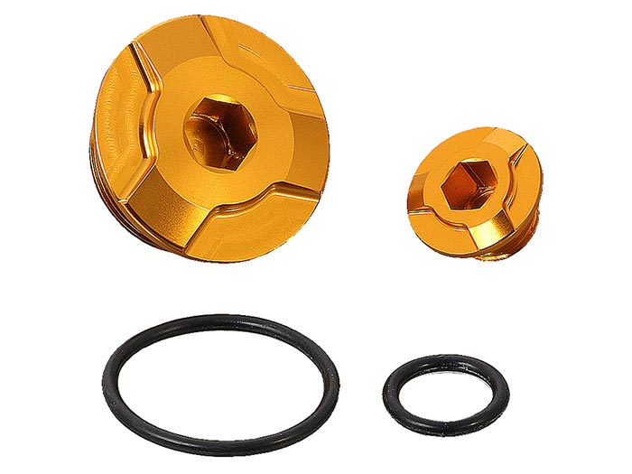 Kitaco Aluminum Generator Cover Plug Set - Grom - Gold