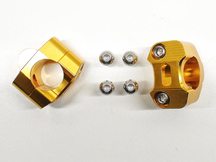 Minimob CNC 1 1/8 Fat Bar Riser Drop-Ins - Gold